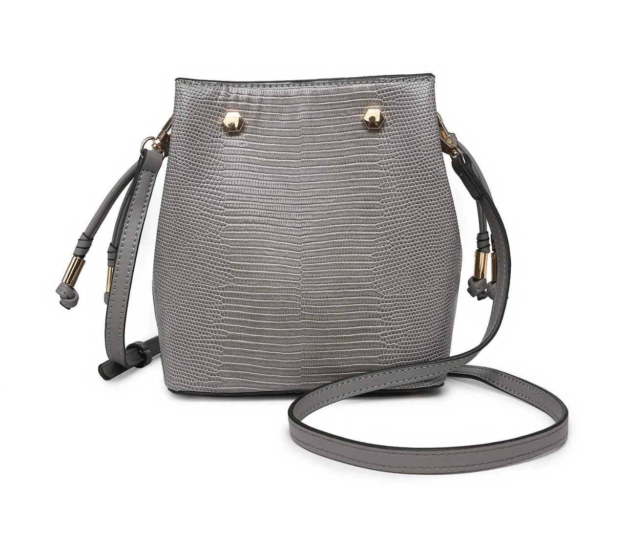 Gray Bucket Bag Purse