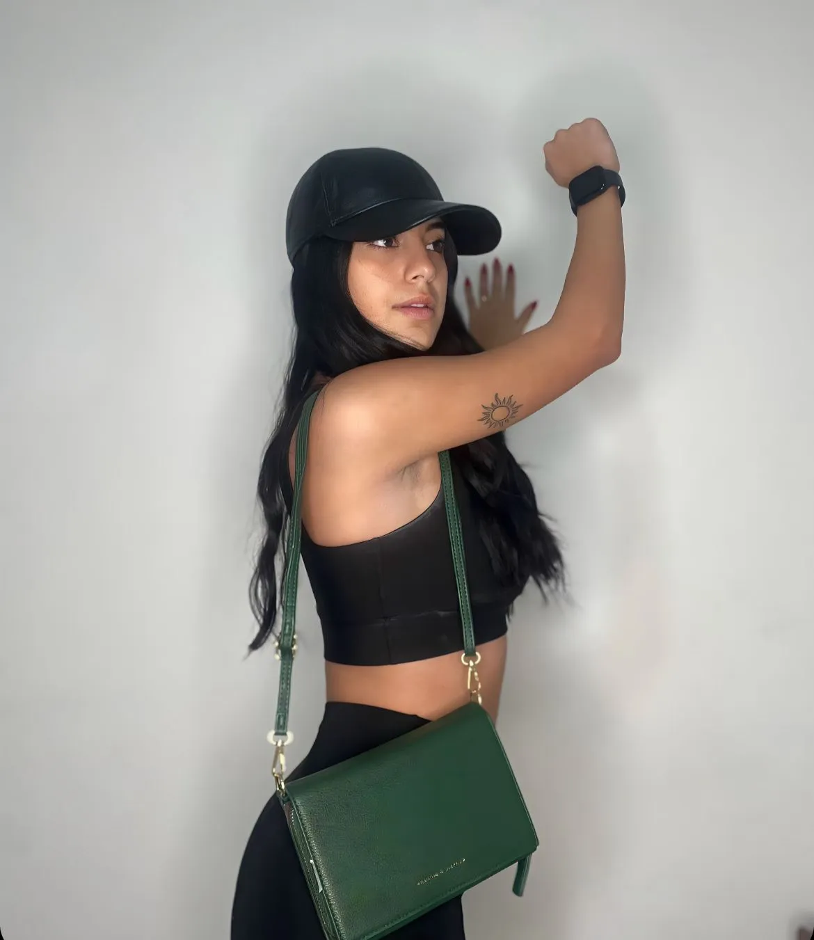 Green Cross-Body Wallet Bag