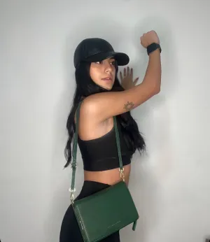 Green Cross-Body Wallet Bag