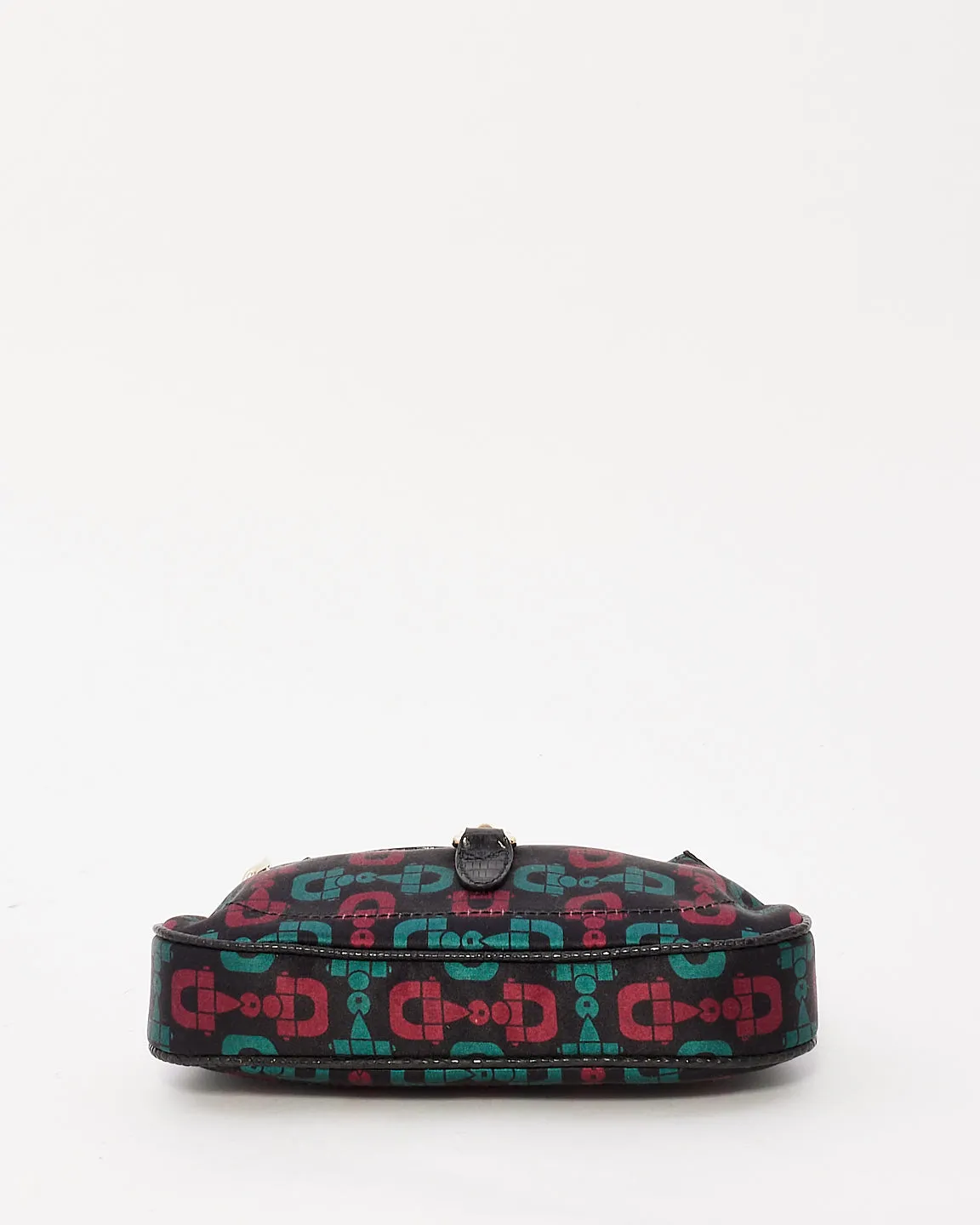 Gucci Black Green & Red Satin Mini Jackie Bag