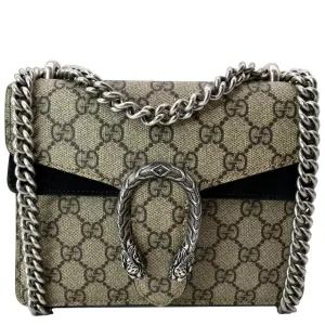 GUCCI Dionysus Mini GG Supreme Canvas Crossbody Bag Beige 421970