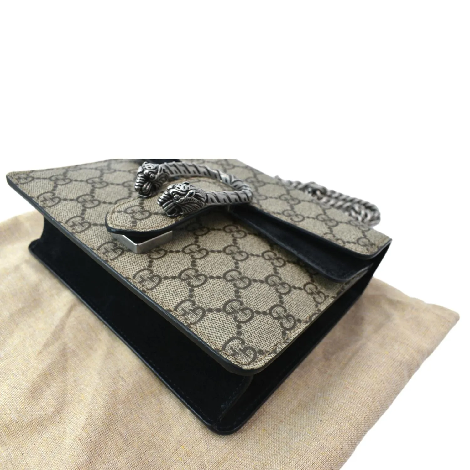 GUCCI Dionysus Mini GG Supreme Canvas Crossbody Bag Beige 421970