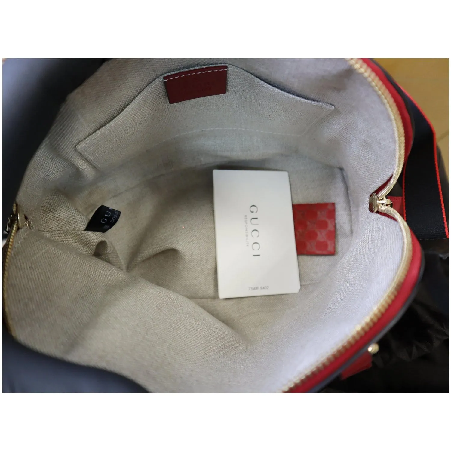 GUCCI Dome Convertible Micro Guccissima Crossbody Bag Red 449654