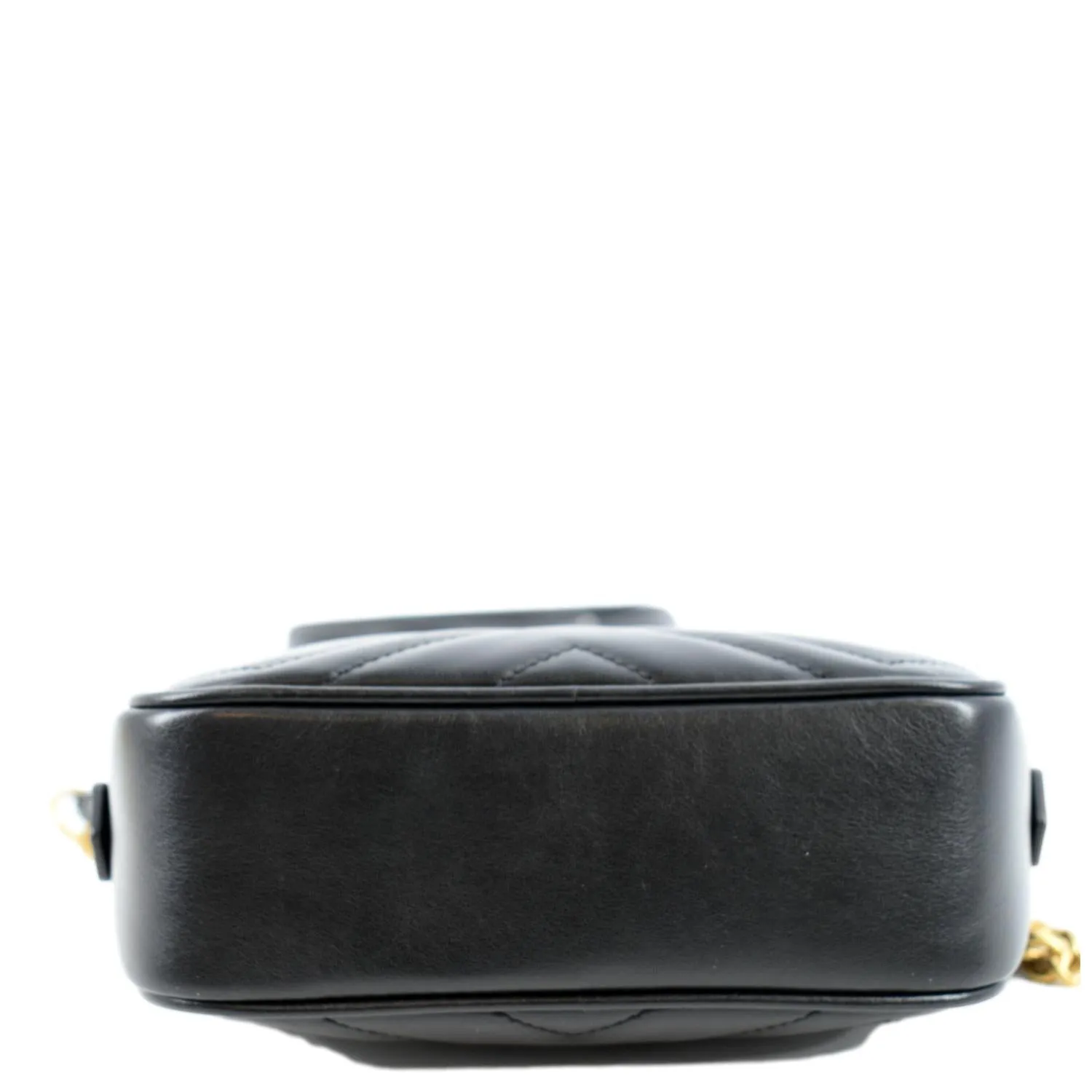 GUCCI GG Marmont Matelasse Mini Leather Crossbody Bag Black 448065