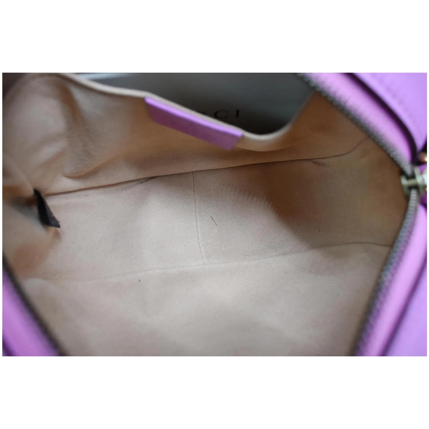GUCCI GG Marmont Matelasse Mini Leather Crossbody Bag Purple 448065