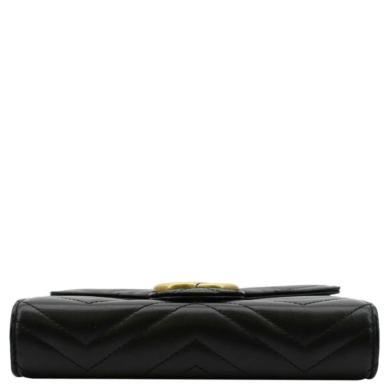 GUCCI GG Marmont Mini Matelasse Leather Crossbody Bag Black 474575
