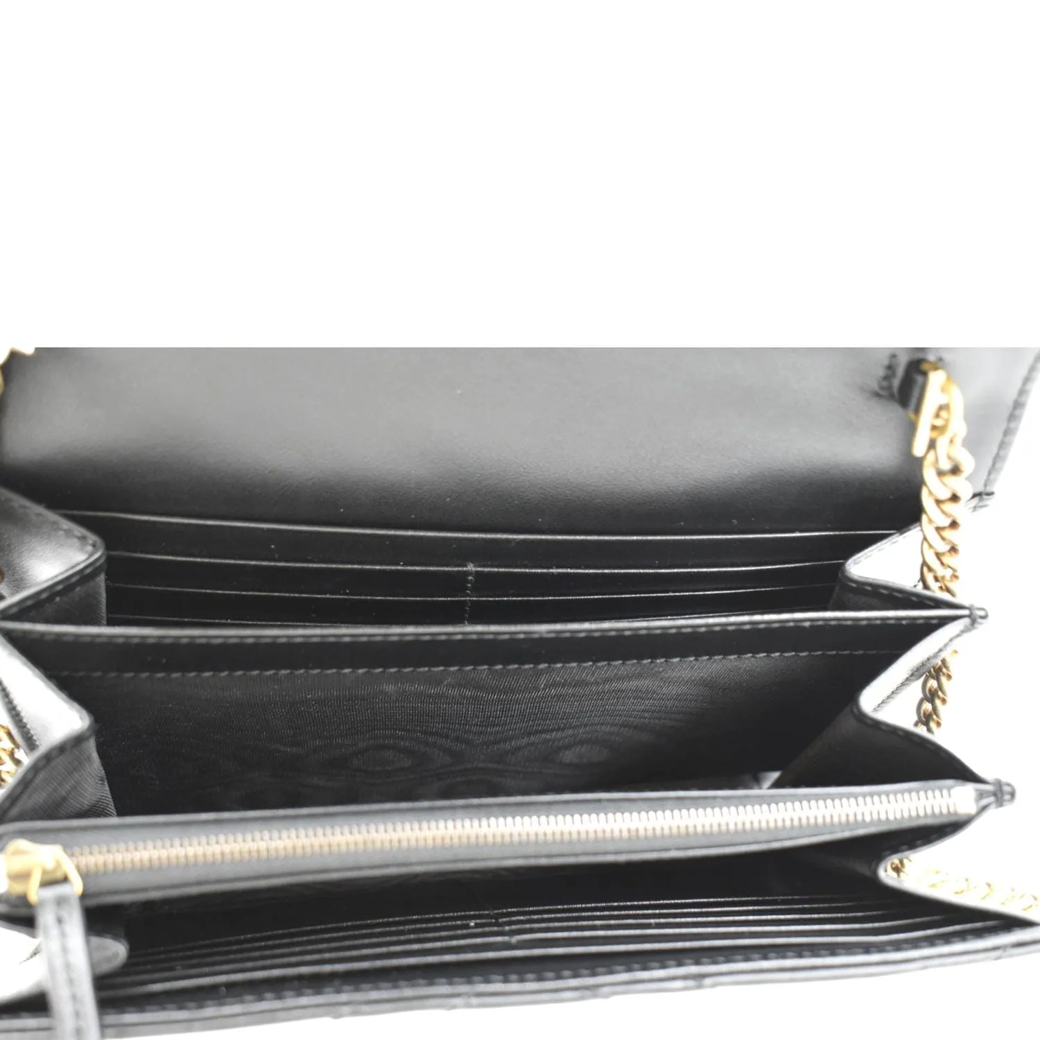 GUCCI GG Marmont Mini Matelasse Leather Crossbody Bag Black 474575