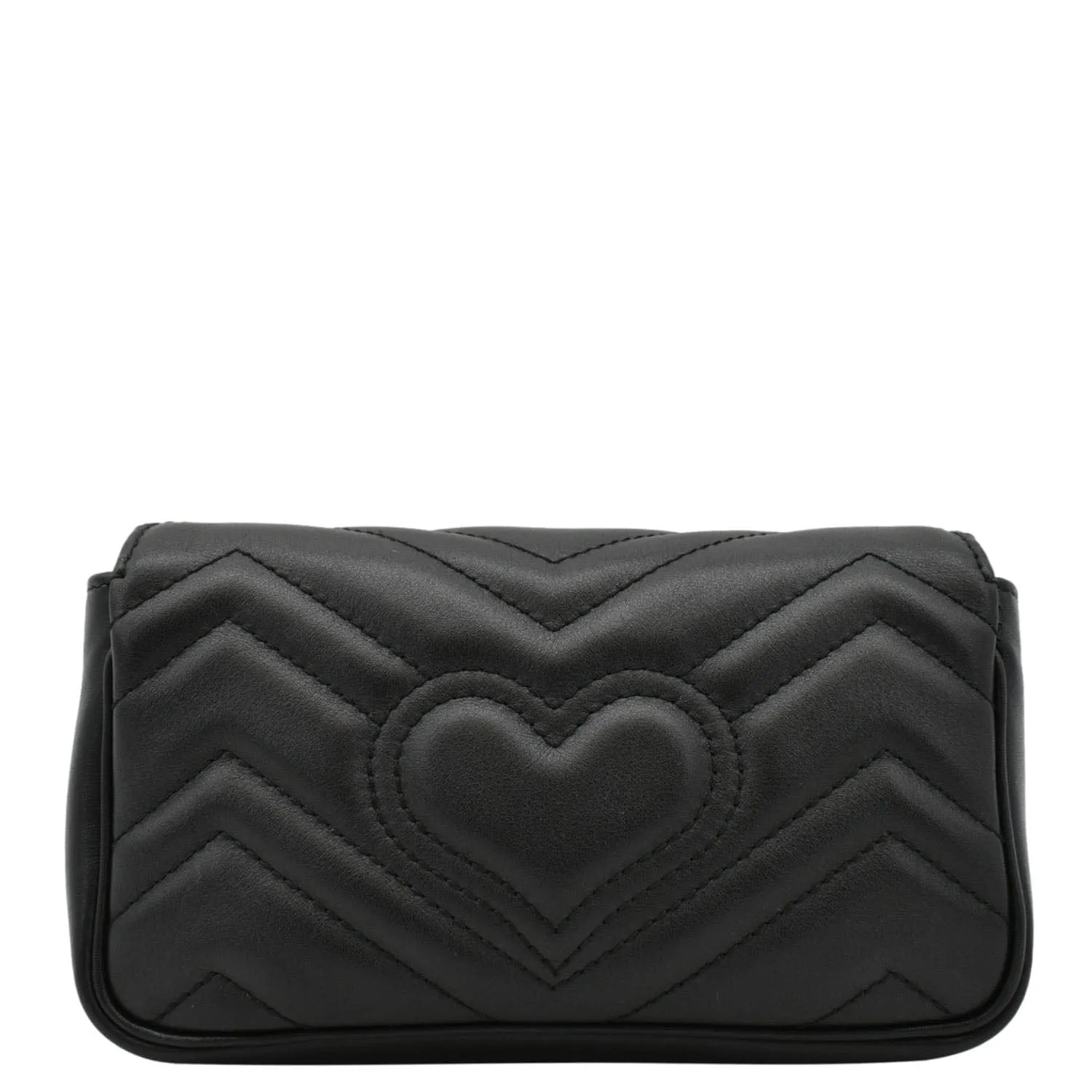 GUCCI GG Marmont Super Mini Matelasse Leather Crossbody Bag Black 476433