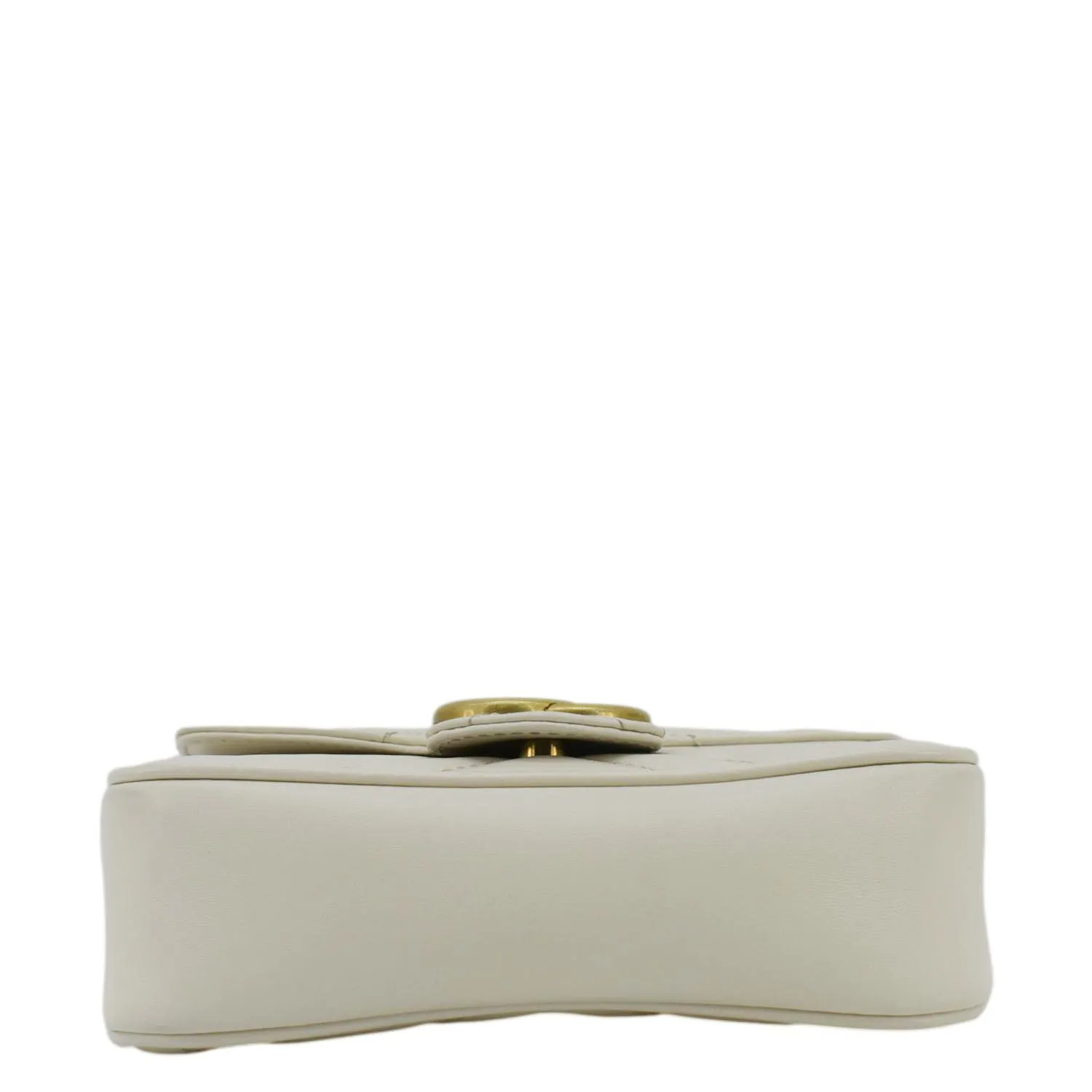 GUCCI GG Marmont Super Mini  Matelasse Leather Crossbody Bag White 476433