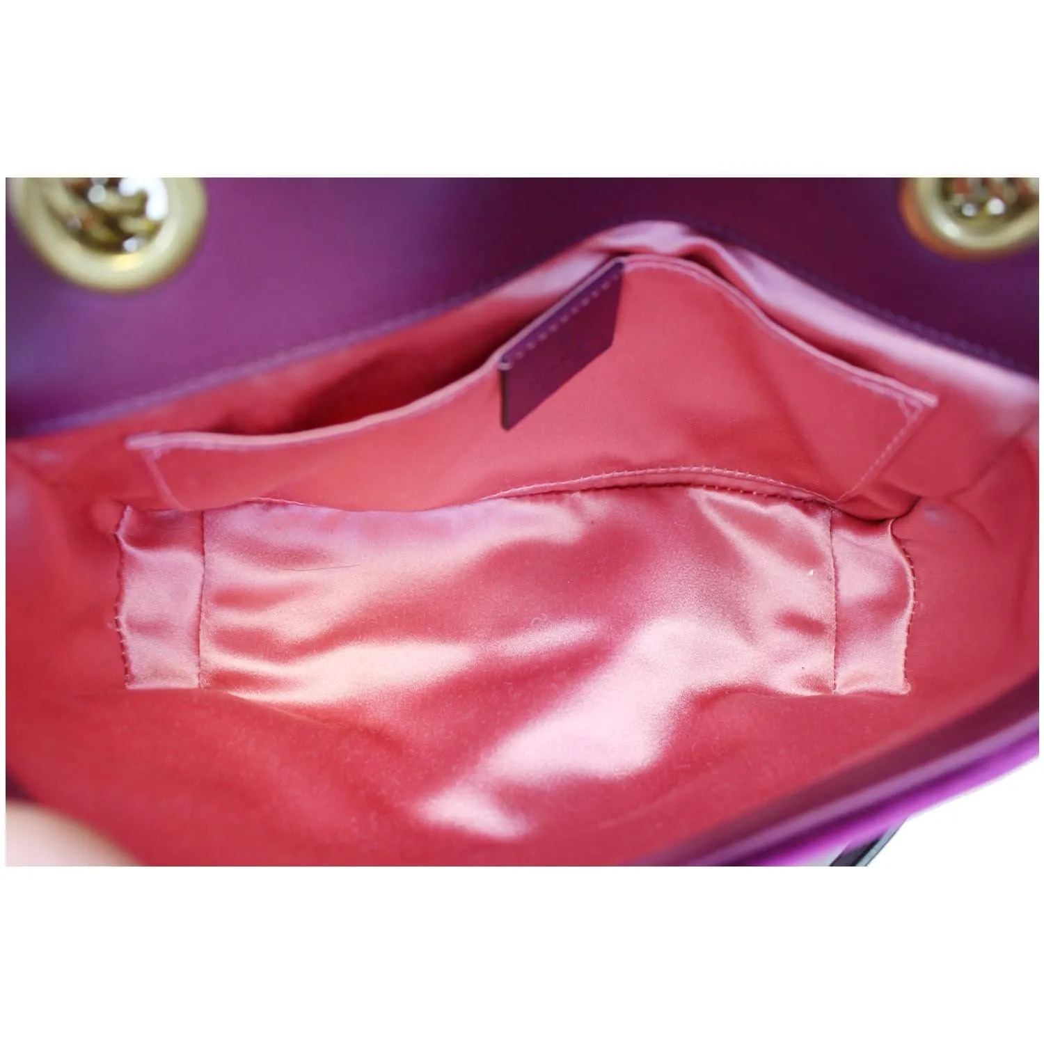 GUCCI GG Marmont Velvet Mini Shoulder Crossbody Bag Purple