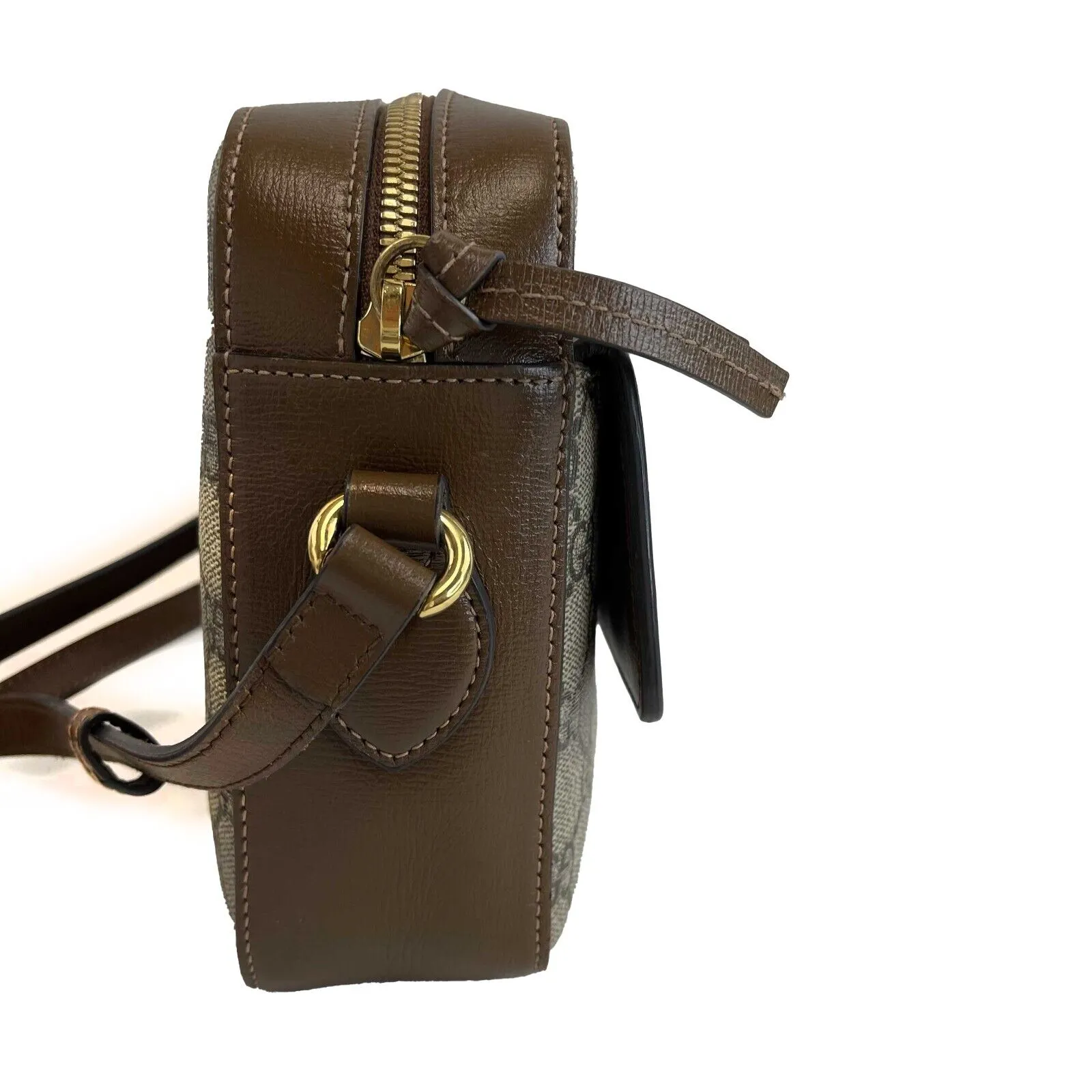 Gucci GG Supreme Horsebit 1955 Crossbody Shoulder Bag Brown Beige