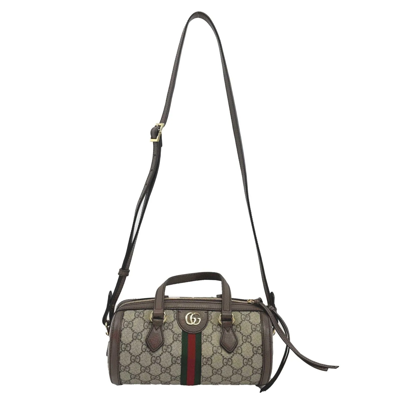 Gucci GG Supreme Monogram Web Small Ophidia Boston Bag - Top Handle / Crossbody