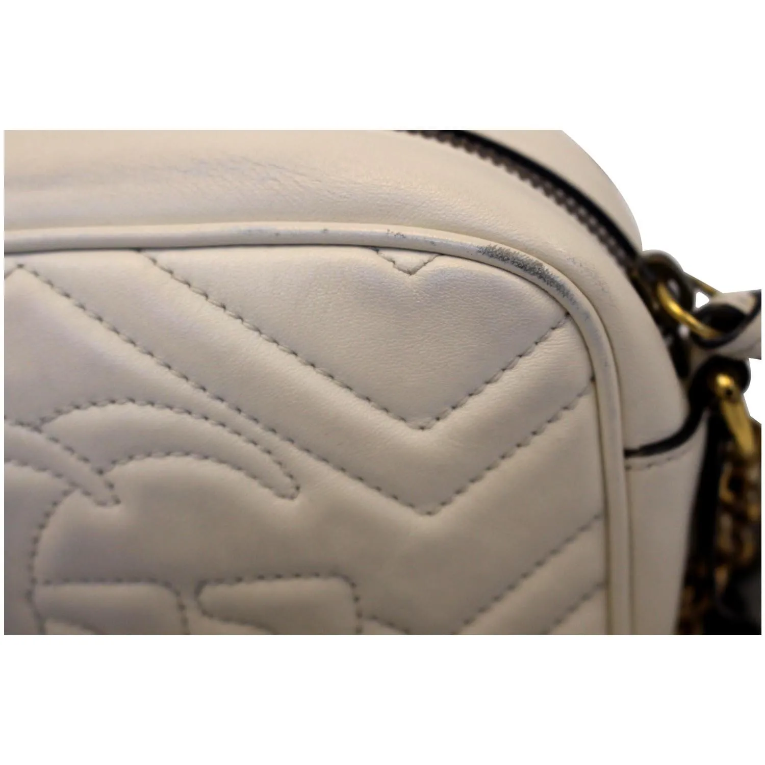 GUCCI Matelasse Mini GG Marmont Shoulder Crossbody Bag 448065