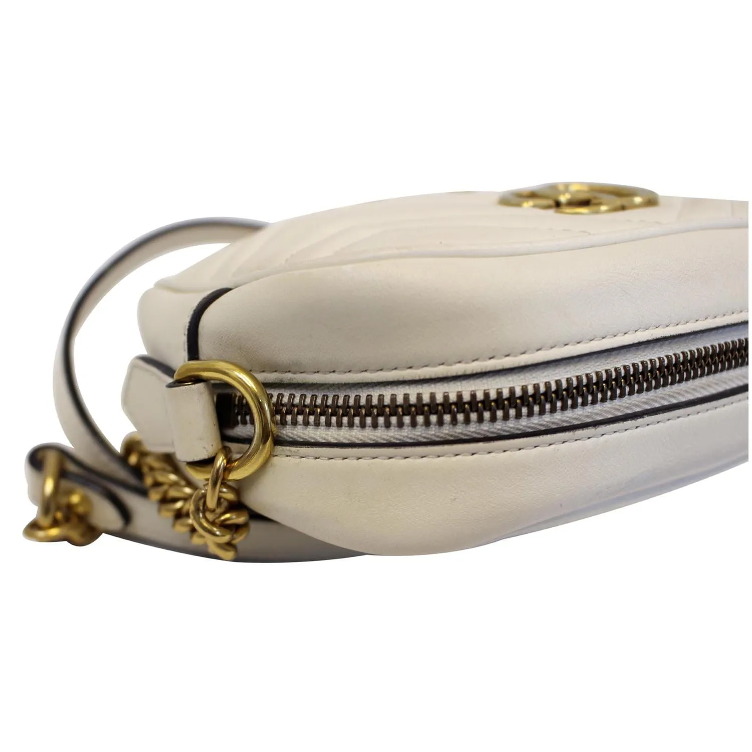 GUCCI Matelasse Mini GG Marmont Shoulder Crossbody Bag 448065