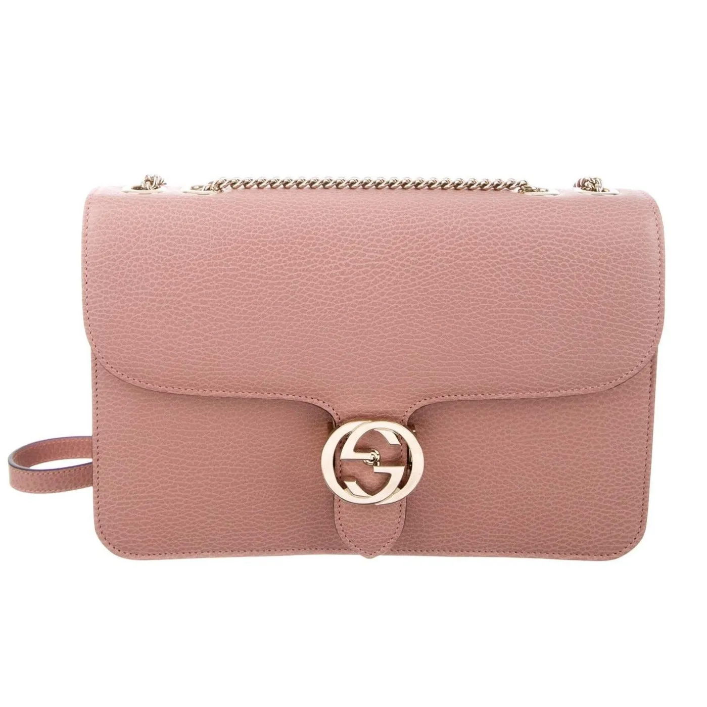 Gucci Medium Interlocking GG Crossbody Bag in Soft Pink
