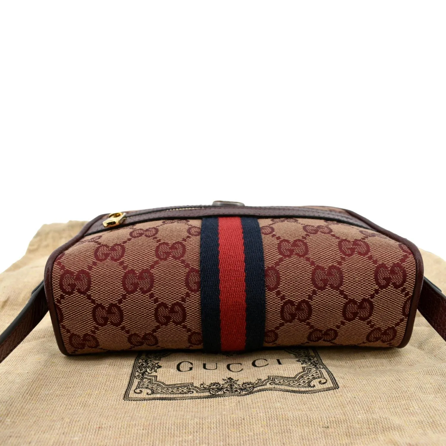 GUCCI Ophidia Mini GG Supreme Crossbody Bag Red 517350