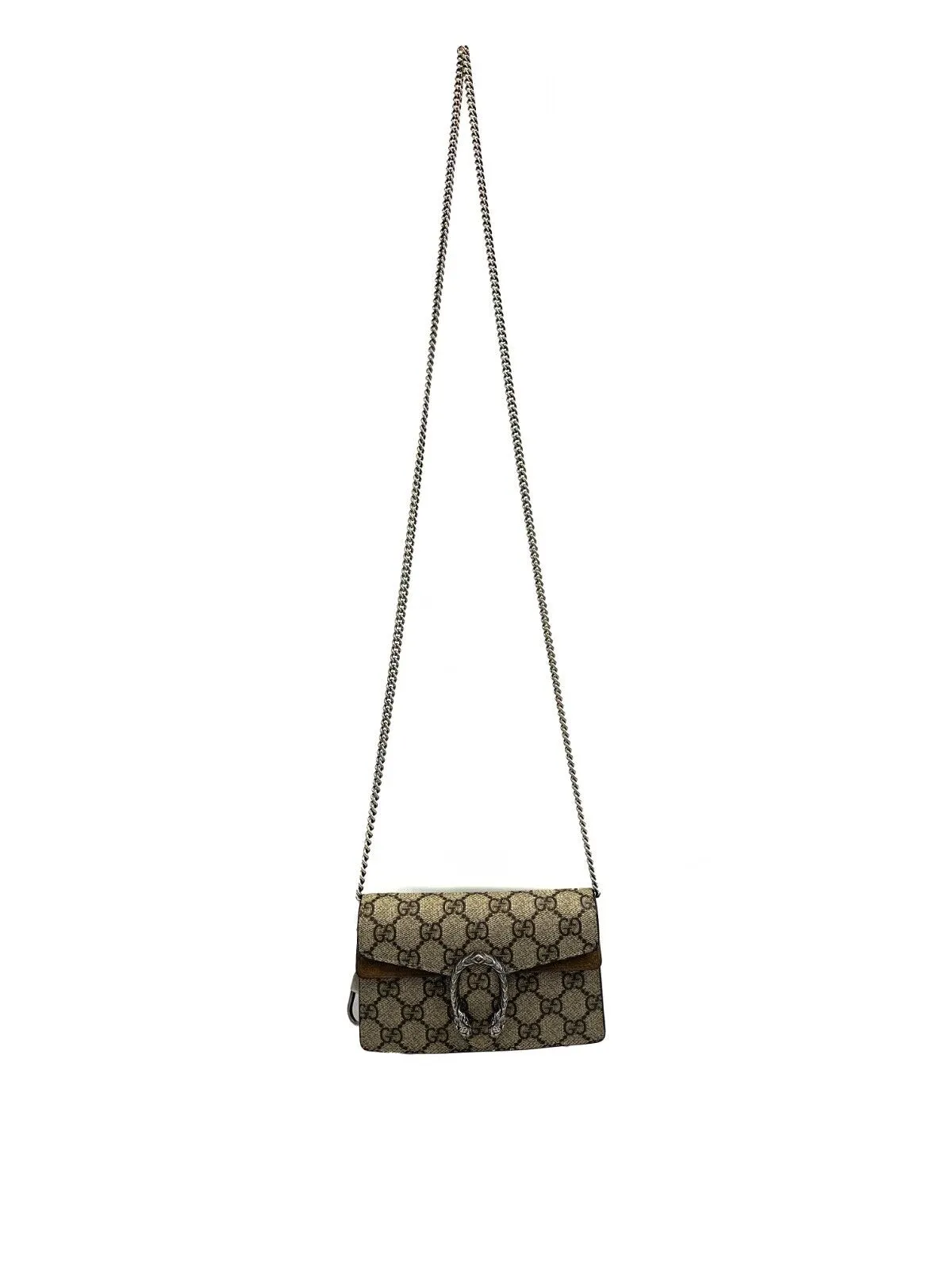 Gucci - Super Mini DIONYSUS SUPREME CHAIN - Ebony Gray / Tan Crossbody