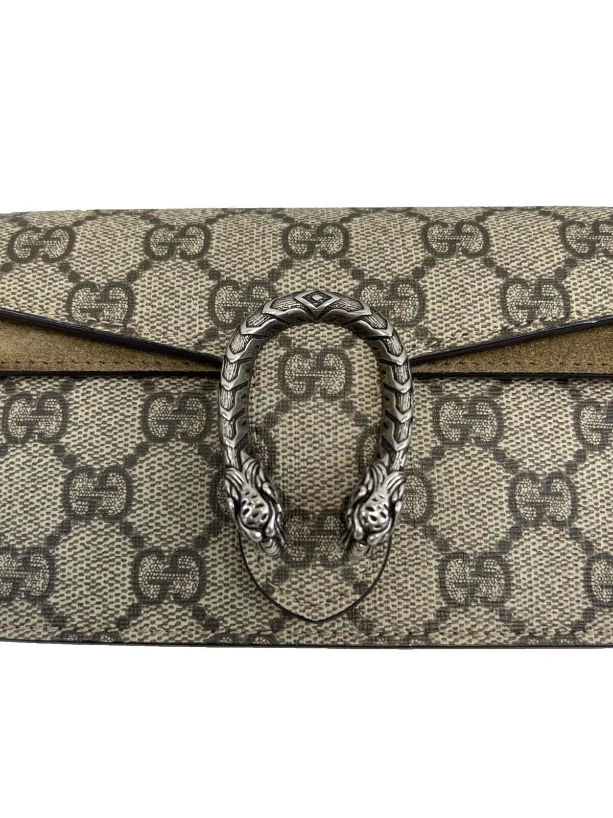 Gucci - Super Mini DIONYSUS SUPREME CHAIN - Ebony Gray / Tan Crossbody