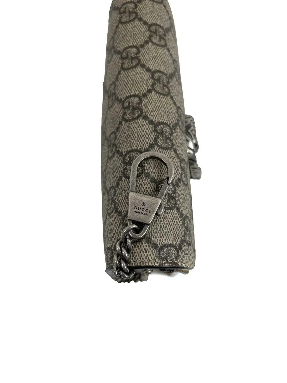 Gucci - Super Mini DIONYSUS SUPREME CHAIN - Ebony Gray / Tan Crossbody