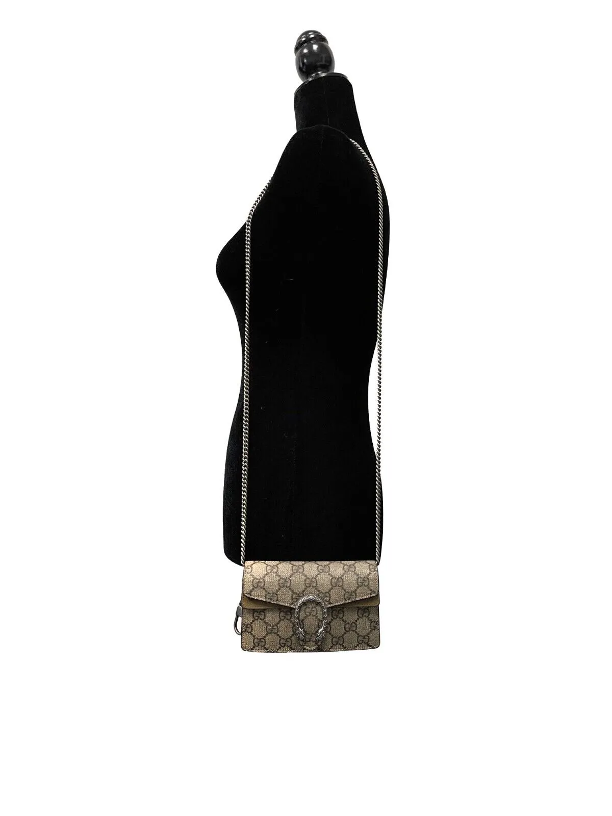 Gucci - Super Mini DIONYSUS SUPREME CHAIN - Ebony Gray / Tan Crossbody