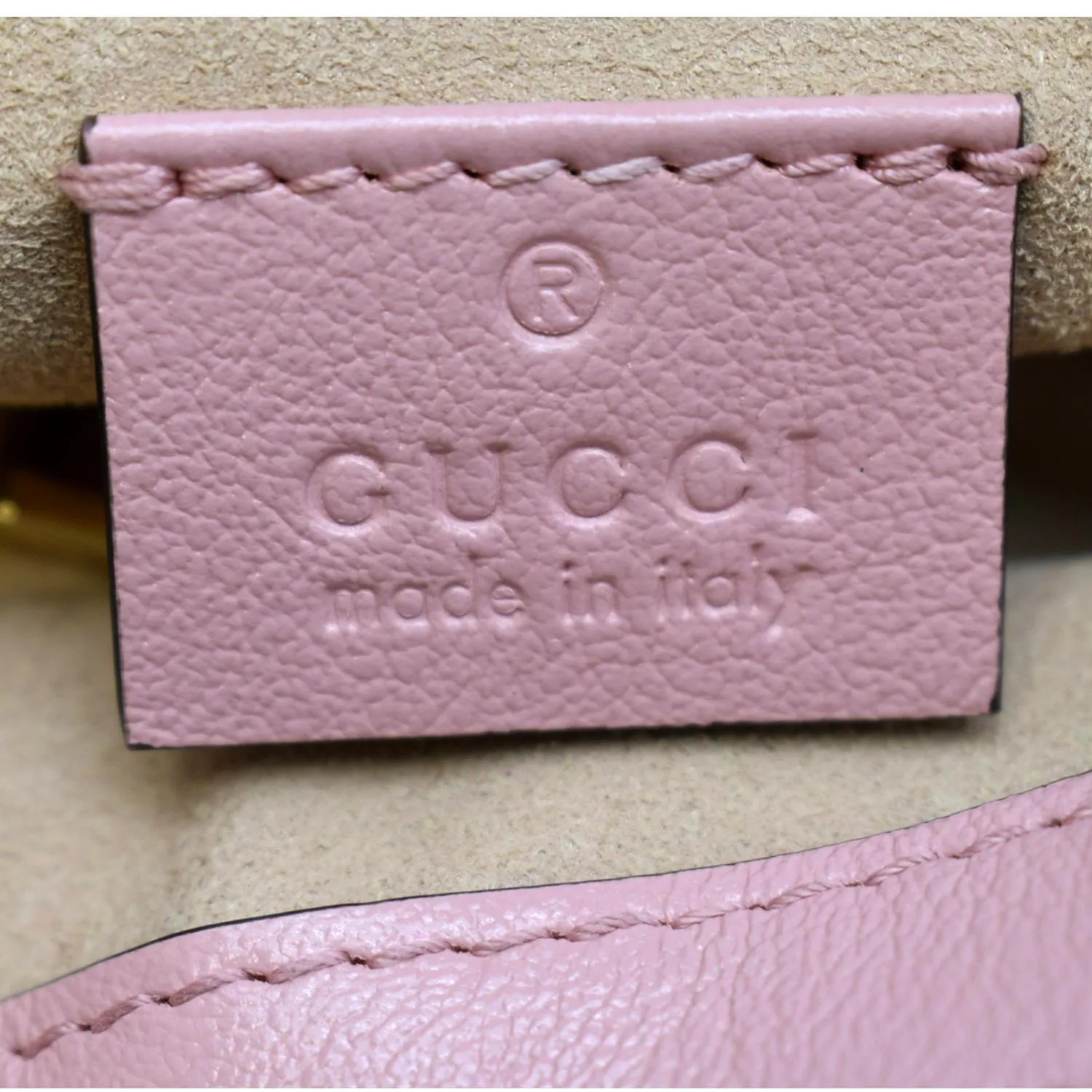 GUCCI Vintage Effect Super Mini GG Marmont Diagonal Leather Shoulder Bag Red 574969