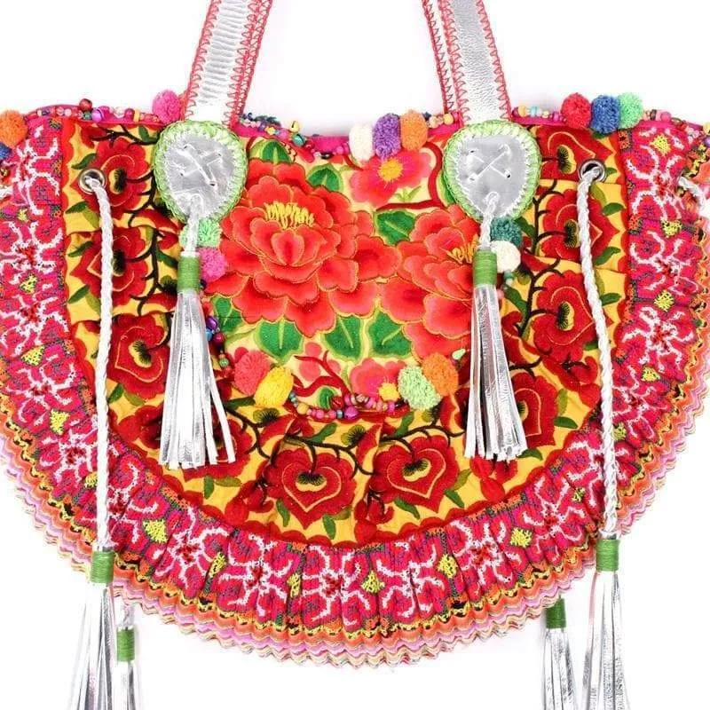 Half Moon Ibiza Leather Tote