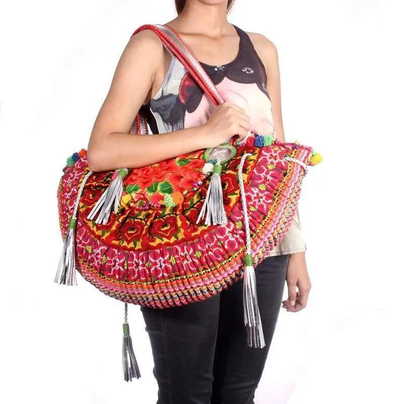 Half Moon Ibiza Leather Tote