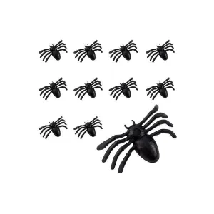 Halloween Mini Plastic Spiders 50 Pack