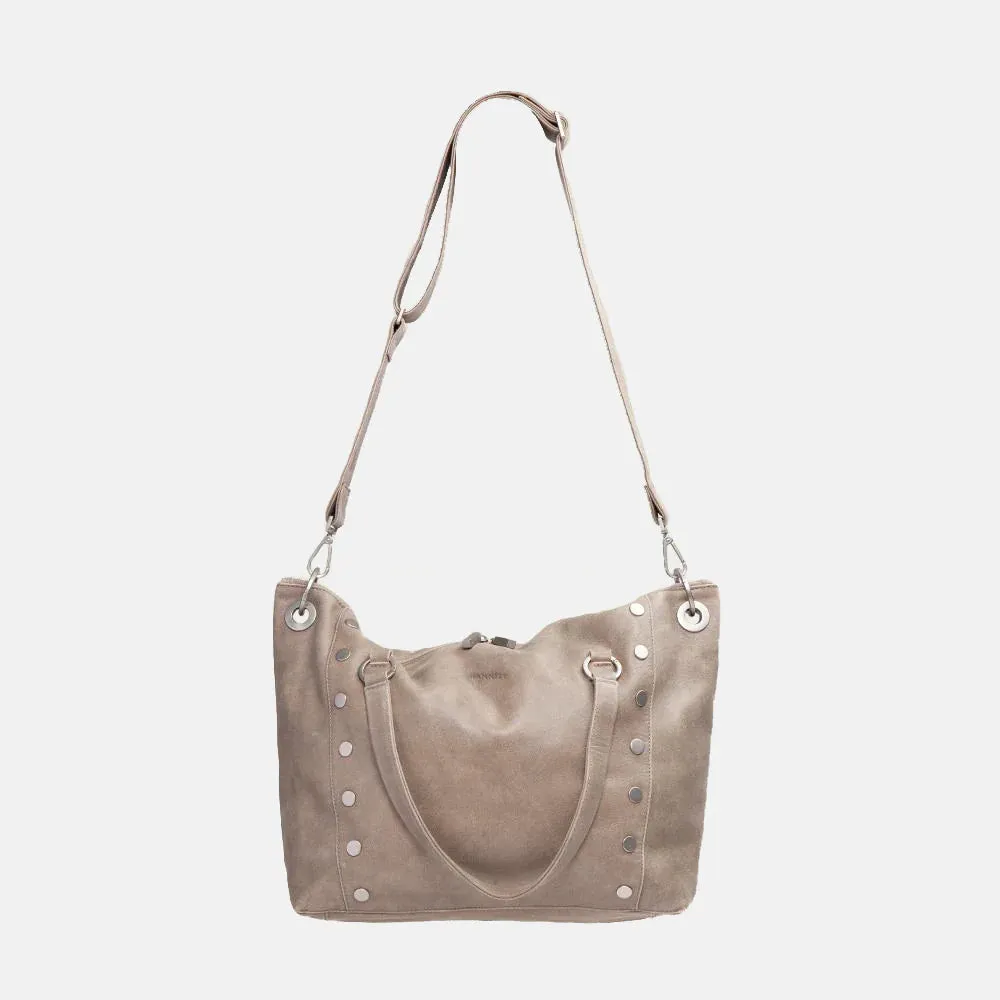 Hammitt Daniel Large Pewter/Brushed Silver Leather Satchel