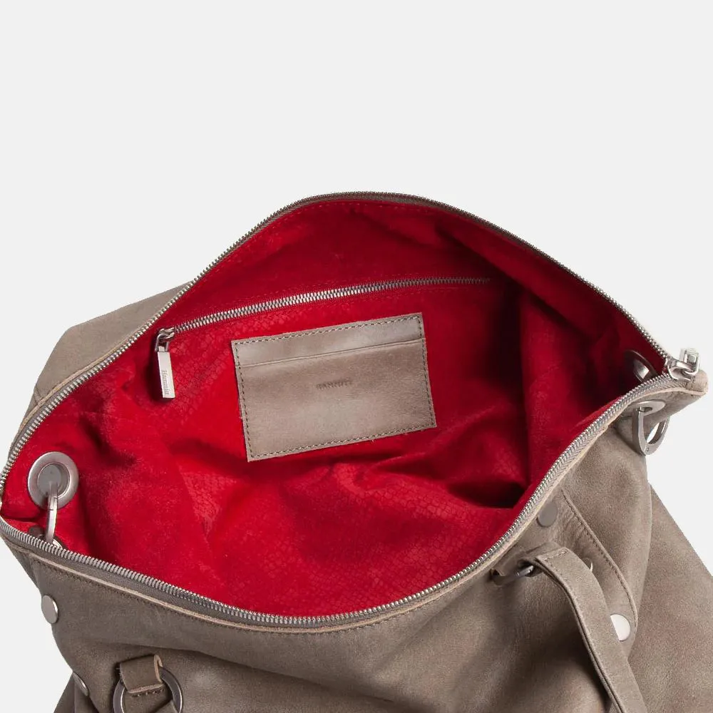 Hammitt Daniel Large Pewter/Brushed Silver Leather Satchel