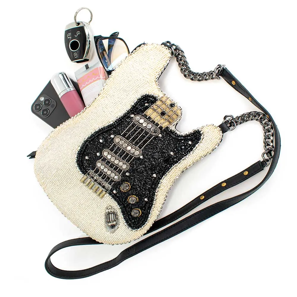 HandBag, Hand Beaded Fender Guitar - Style S002-413