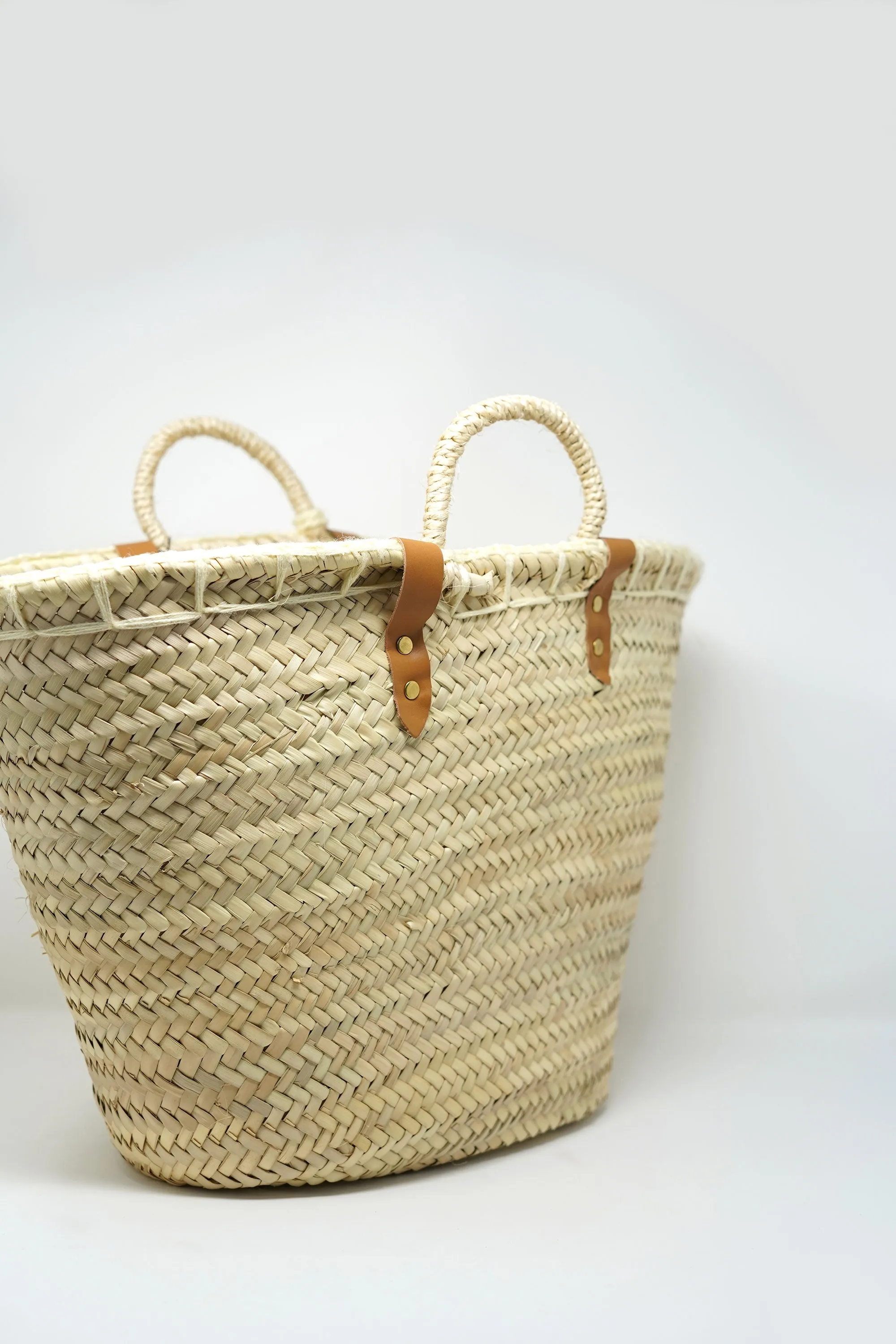 Handwoven Large White Blanco Basket