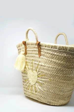 Handwoven Large White Blanco Basket