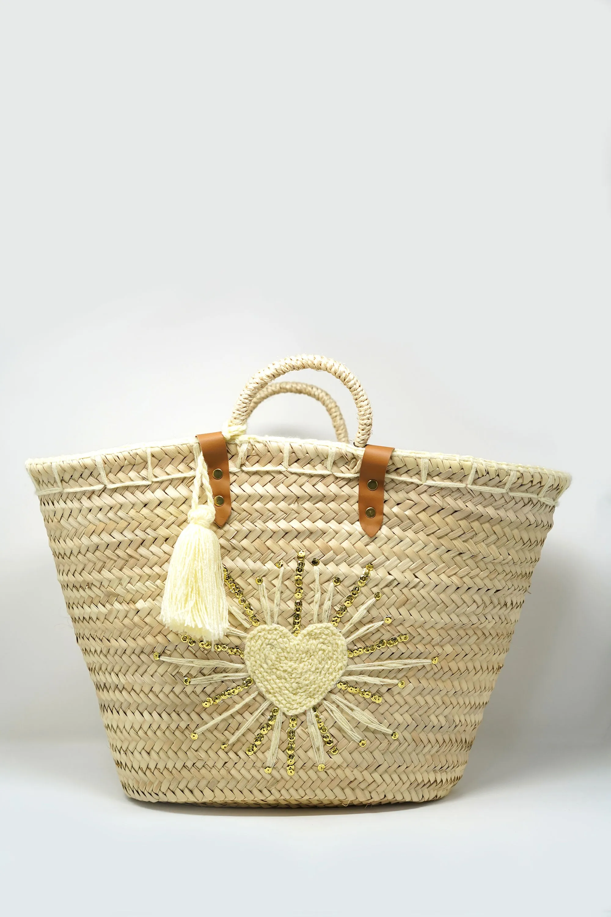 Handwoven Large White Blanco Basket