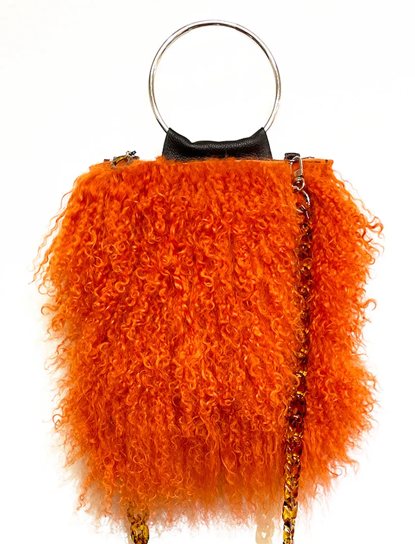 Hanna Orange Sheepskin & Cocoa