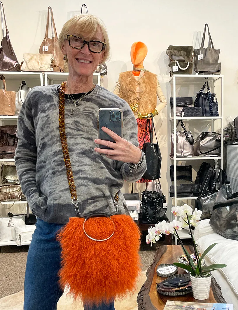 Hanna Orange Sheepskin & Cocoa