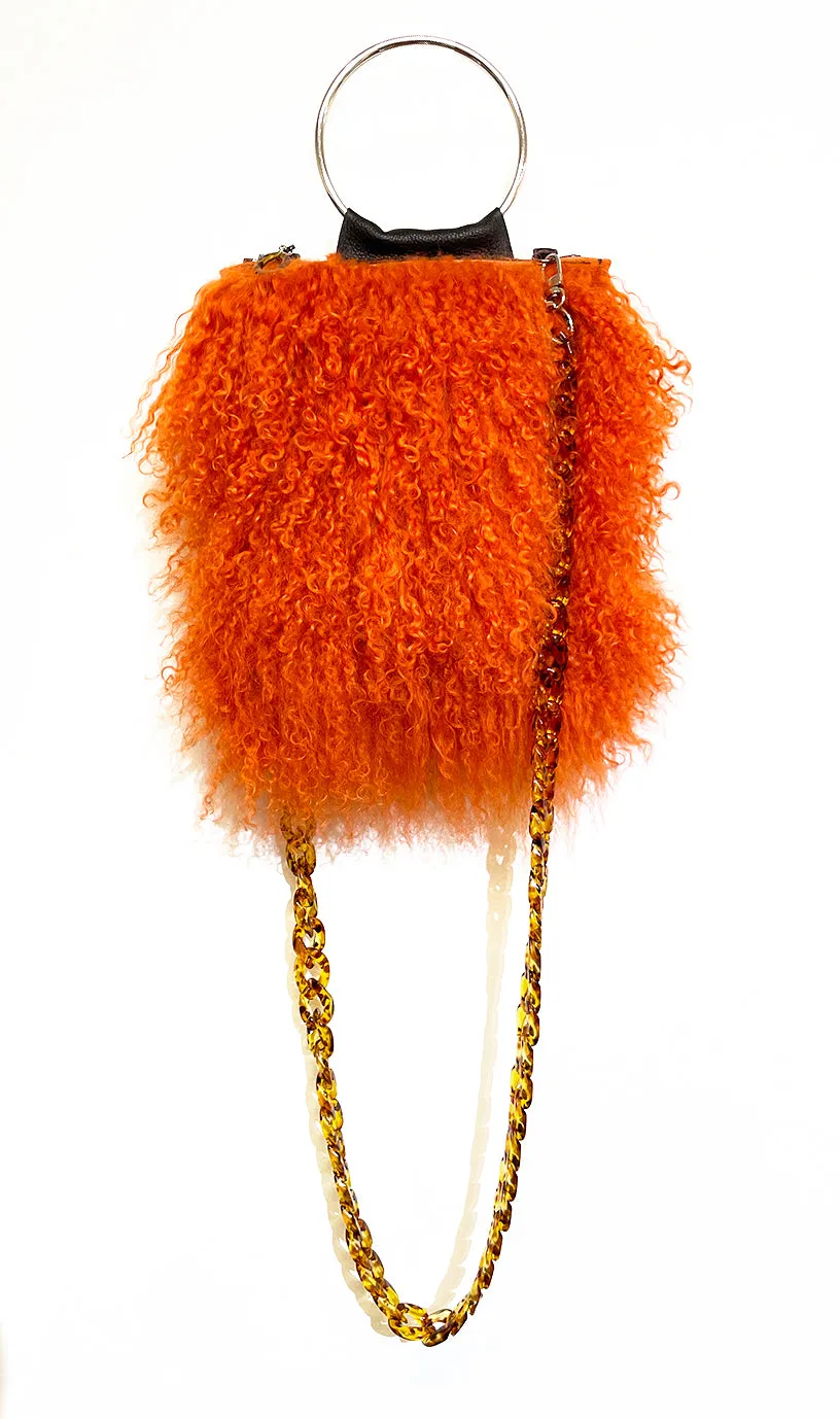 Hanna Orange Sheepskin & Cocoa