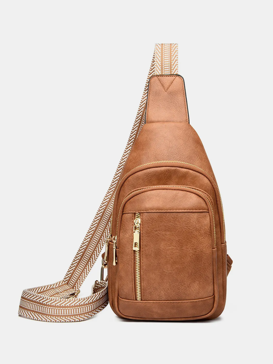 Hazel Blues® |  PU Leather Adjustable Strap Crossbody Bag