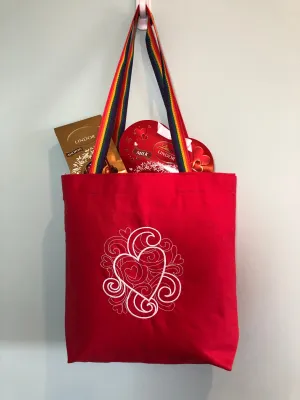 Heart Embroidered Tote Bag | stitchywoman.net