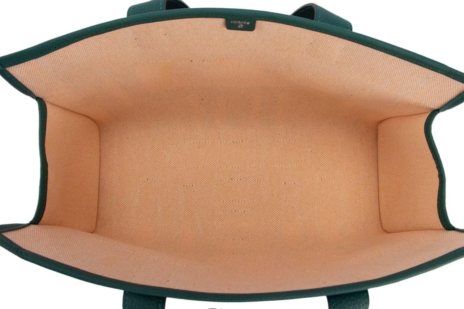 Hermes Petite H Malachite Mix Canvas Tote, no Dust Cover