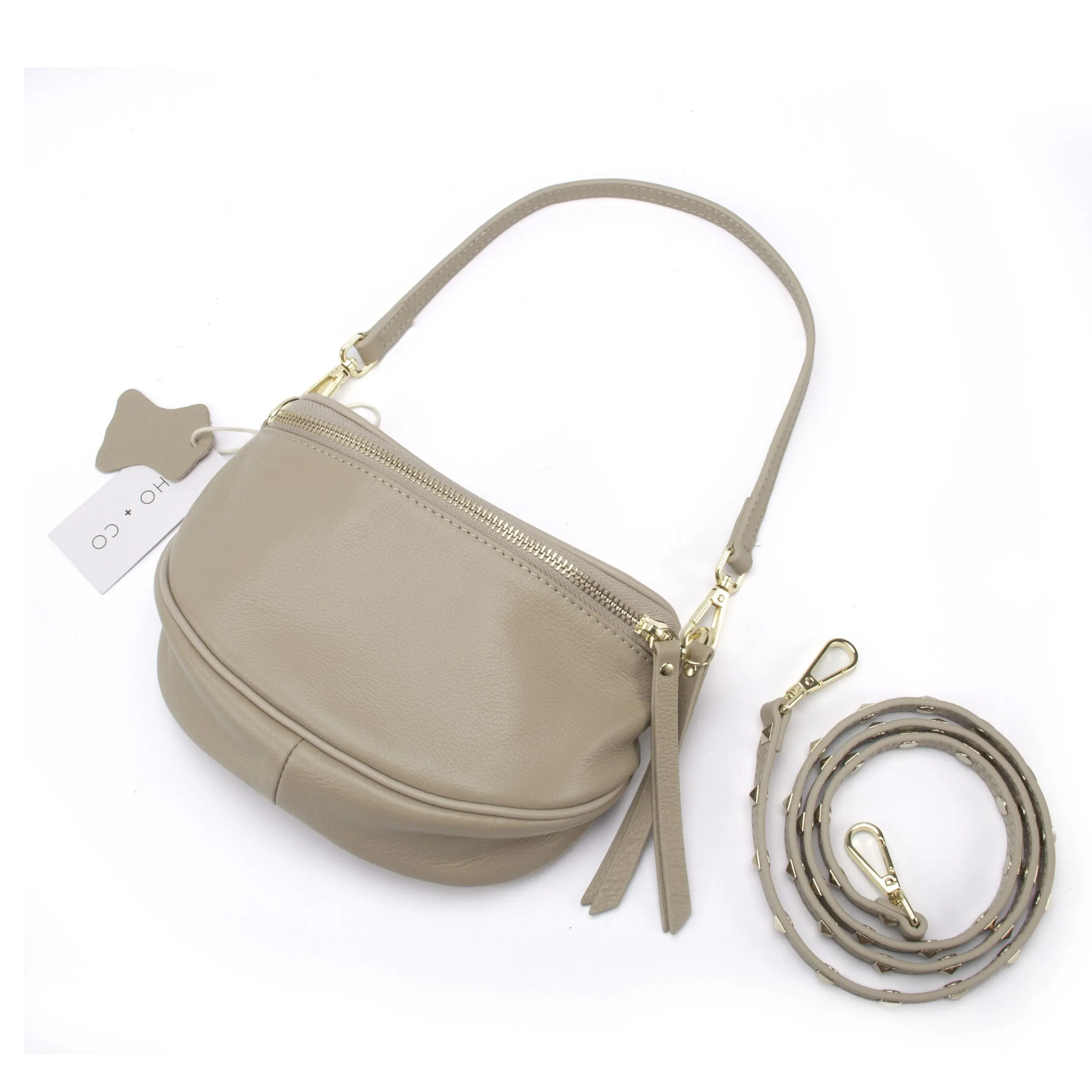 Hi Ho & Co Mini Obsessed Bag Taupe / Gold