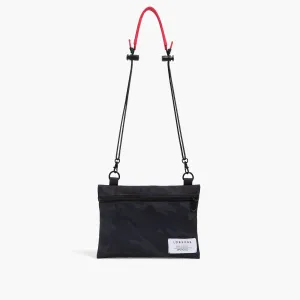 Hilo Upcycled Sacoche - Recycled Poly - Navy Camo / Parisian Night with Red Shoulder / Grey Paracord