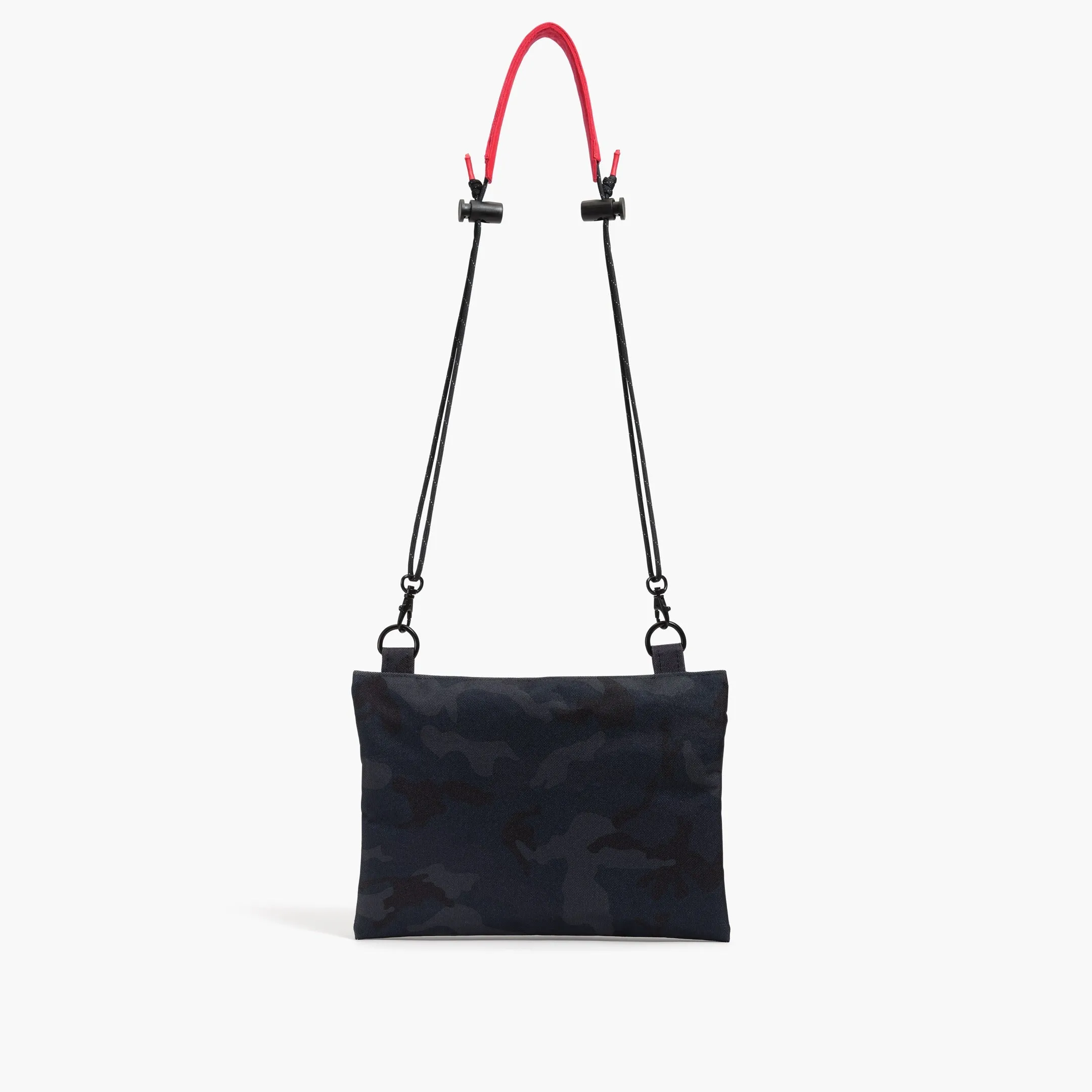 Hilo Upcycled Sacoche - Recycled Poly - Navy Camo / Parisian Night with Red Shoulder / Grey Paracord
