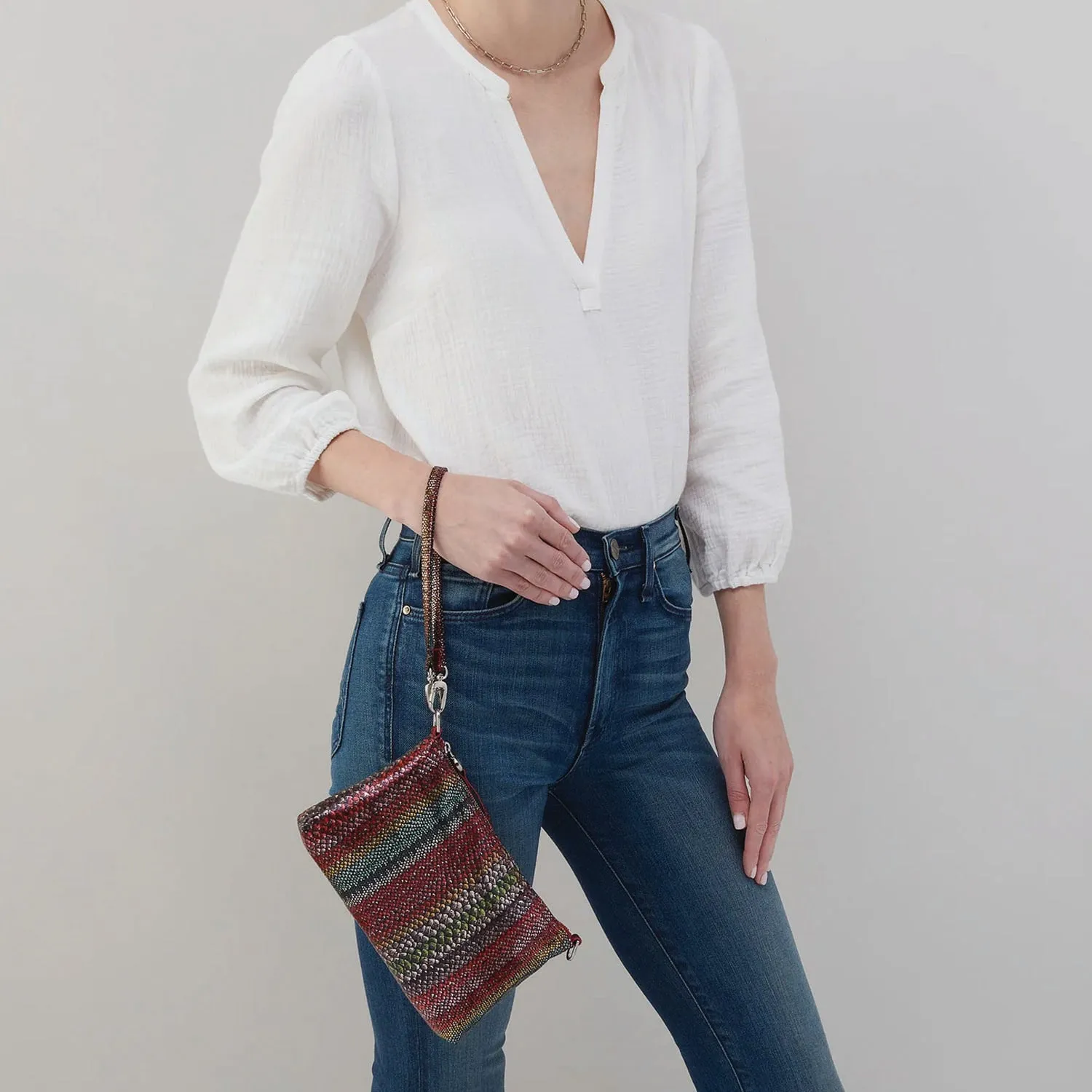 Hobo Darcy Holiday Stripe Printed Vintage Leather