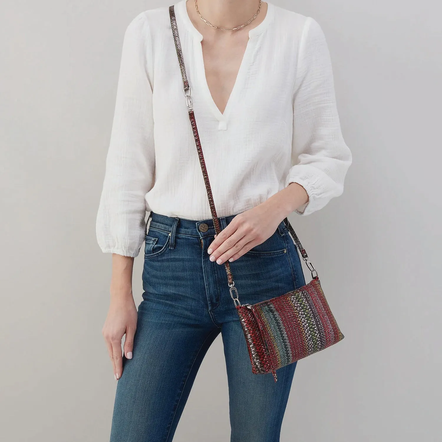 Hobo Darcy Holiday Stripe Printed Vintage Leather