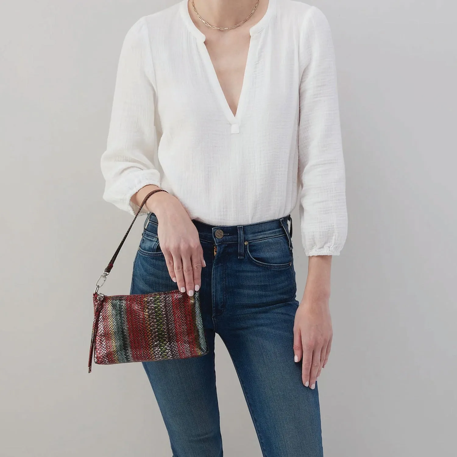 Hobo Darcy Holiday Stripe Printed Vintage Leather