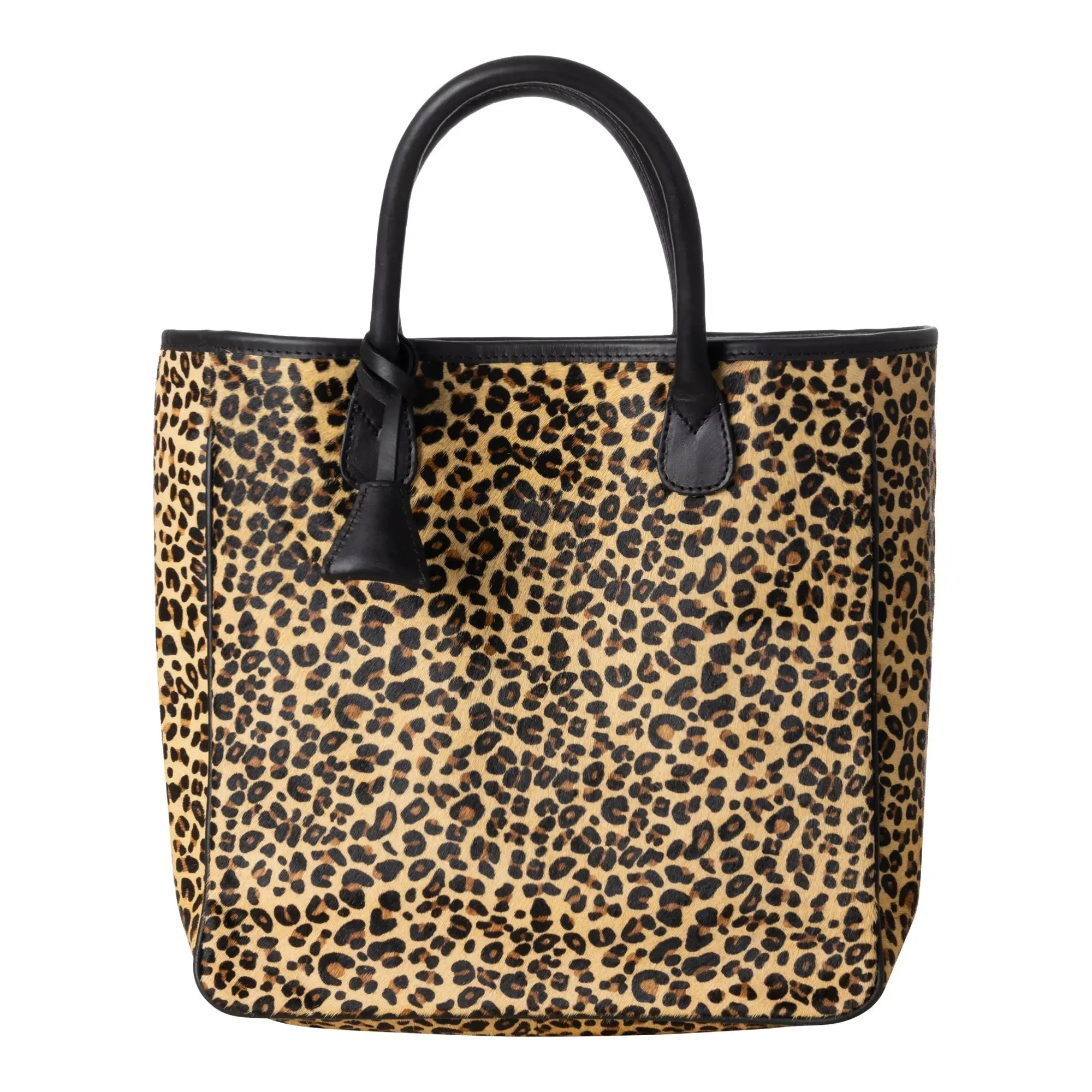 Huntley Equestrian Leopard Hair On Hide Tote Handbag