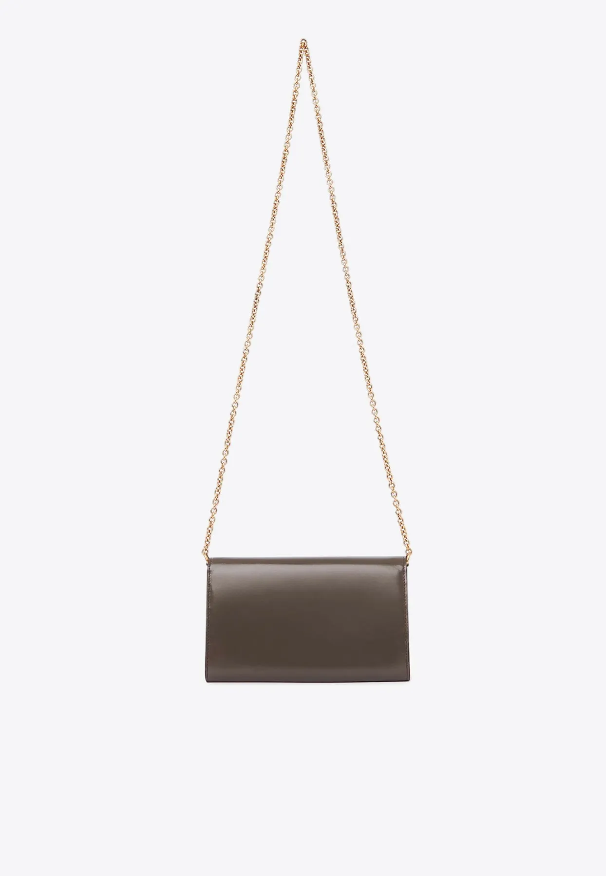Iconic Logo Leather Chain Clutch