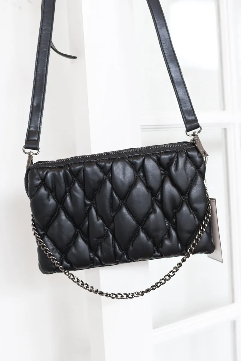 Izzy Puffer Crossbody Bag w/ Chain