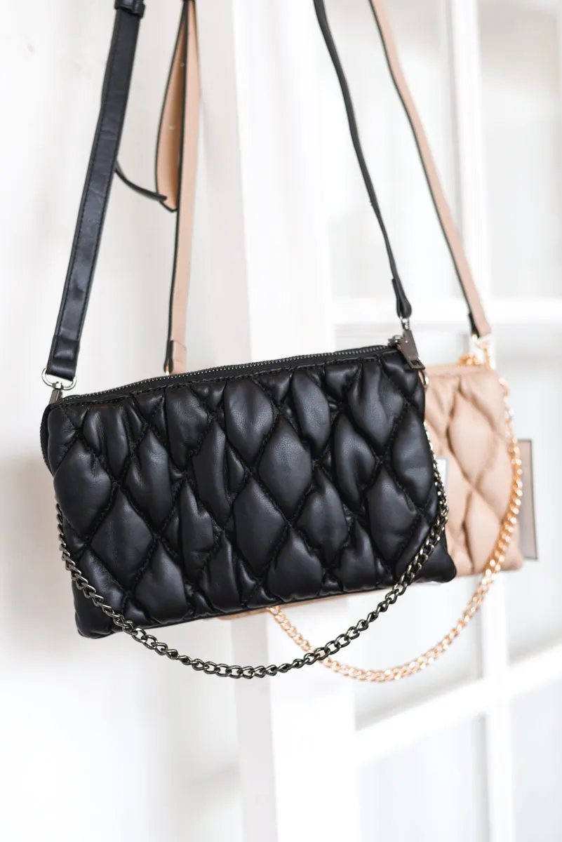 Izzy Puffer Crossbody Bag w/ Chain